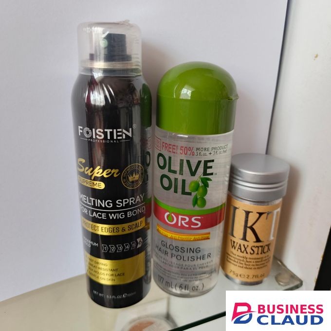 Foisten Lace melting spray Lace wig bond protect Edges & scalp + FREE Wax stick, Hair polisher