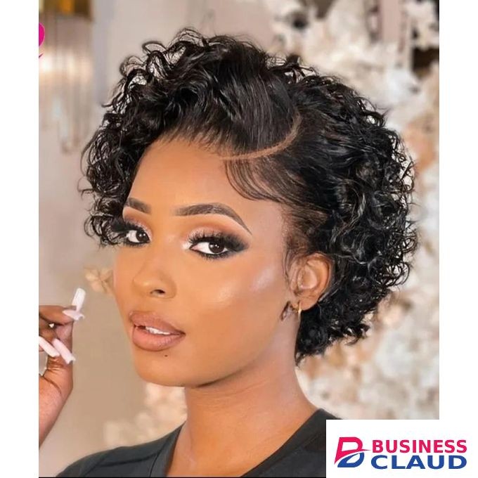 4 by4 curly human hair pixie wig