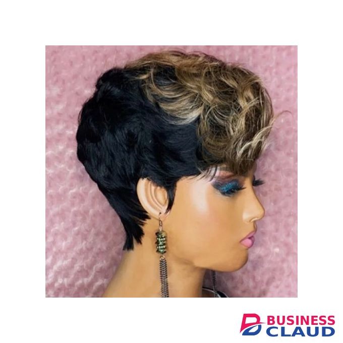 Ombre Gold Short Wig Pixie Bob Wig + FREE Gift Inside!!!