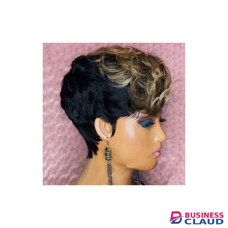 Ombre Gold Short Wig Pixie Bob Wig + FREE Gift Inside!!!