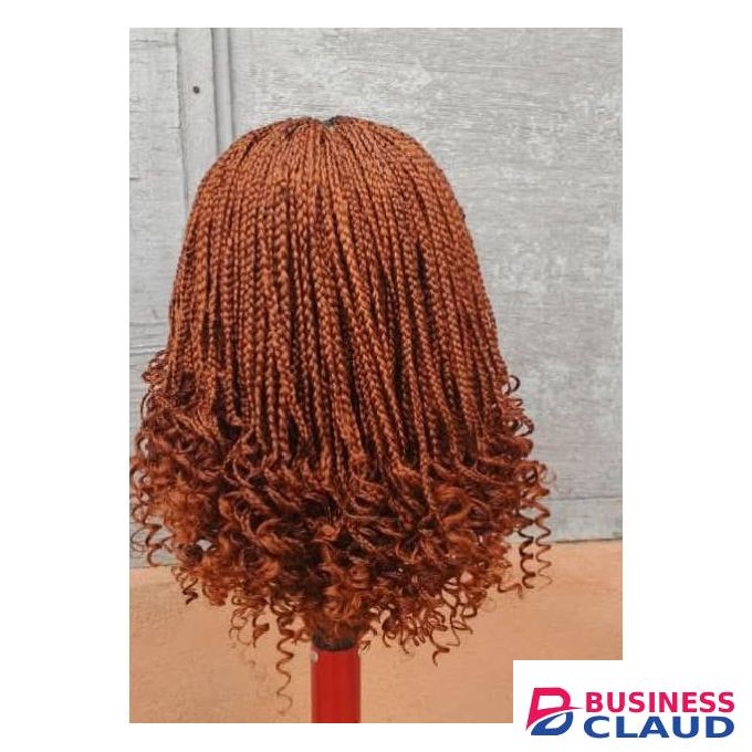 Short curly braided wig
