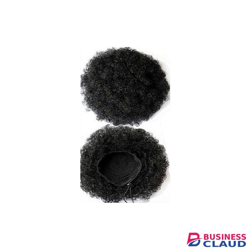 Afro-Female Fluffy Curly Synthetic Wig - Black bun