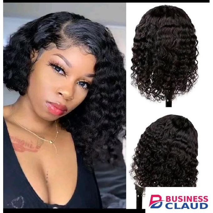 Premium Quality Black African Tidal Wave Water Ripples Wig Curly Short Fashion Wigs For Women