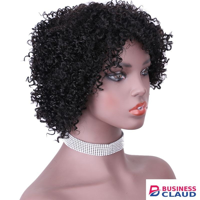 Wave Kinky Curly Wig Short Black