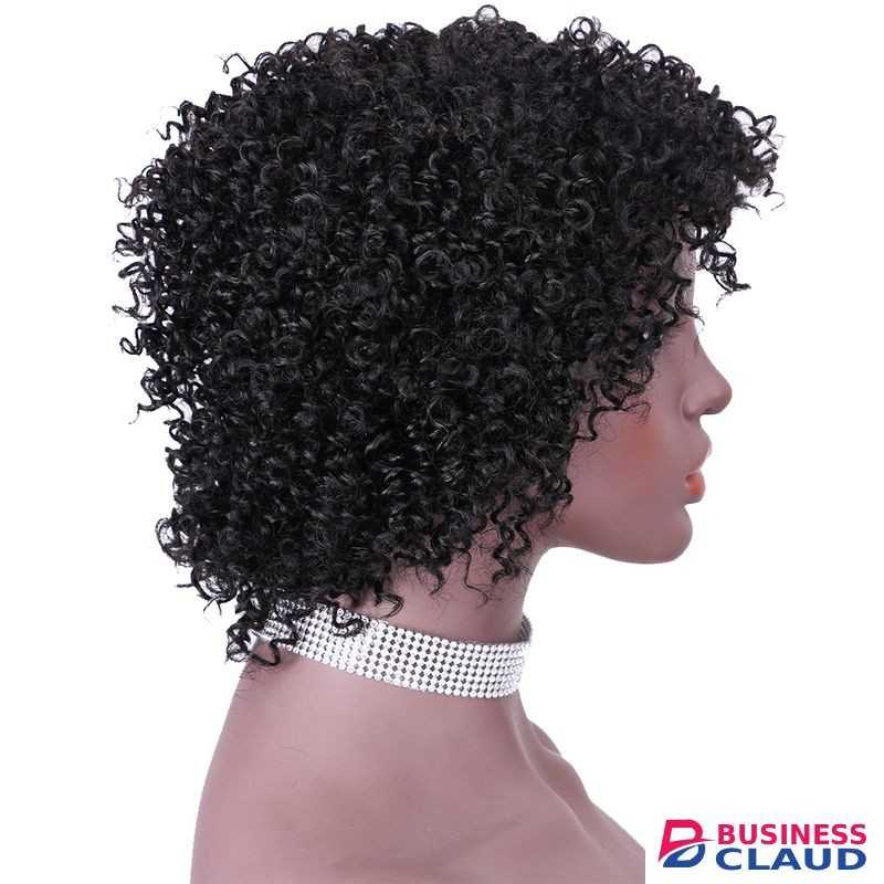 Wave Kinky Curly Wig Short Black