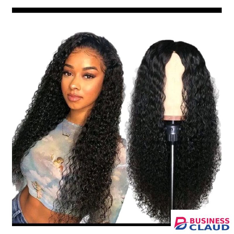 Premium 26 Inch Long Curly Black Wig Hair For Ladies