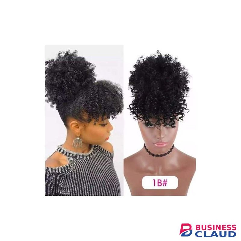 Fashion Afro-kinky-naturally-curly-easy-pineapple-ponytail