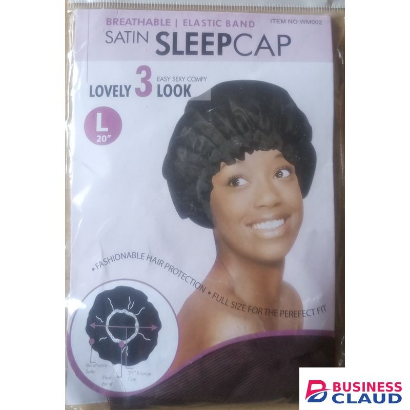 Lovely Satin Sleep Cap, Breathable And Comfortable Elastic Band, L