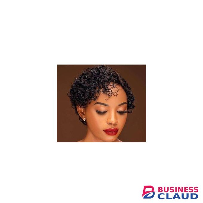 Short water curl human hair wig