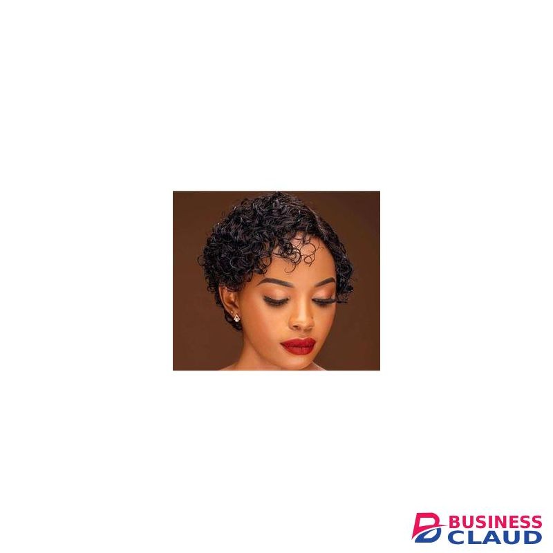 Short water curl human hair wig