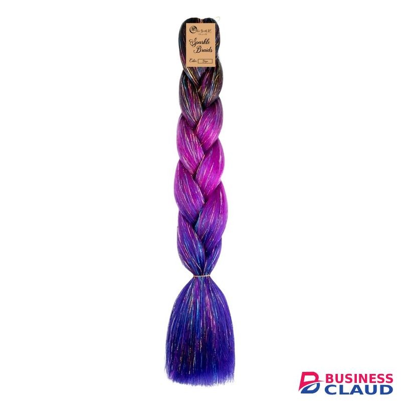Ombré Braids KE Sparkle Braid Glitter Ombre Braiding Hair Grape Sparkle Braid
