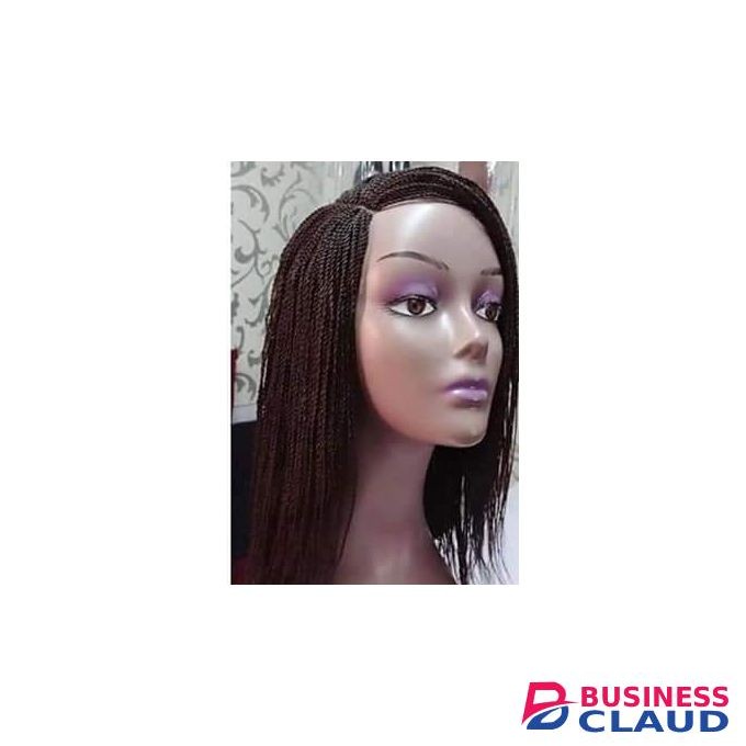 Short Twisted Braids Wigs With Closure Black