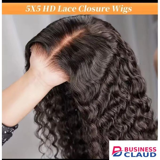 Fashion Classic Water curl 5by5 glue less wig (16)