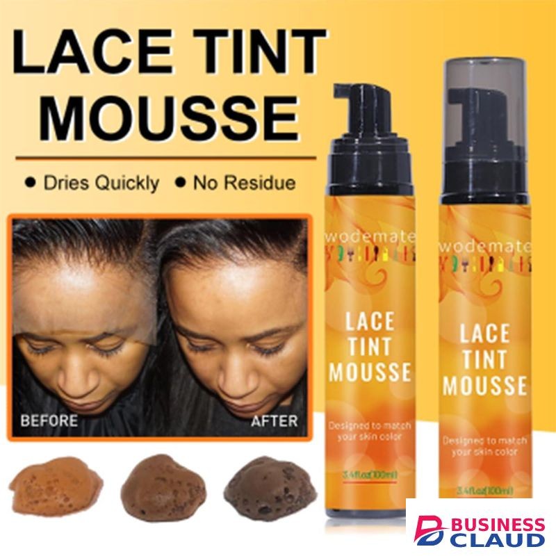 Wode Mate Lace Tint Mousse for Wigs Melt,Wig Lace Spray Concealer Tinted Waterproof Fast Drying No Residues Perfect Match for All Lace Wigs Hair Types 100ML