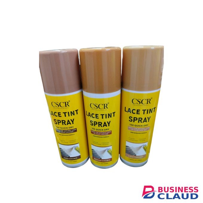 Lace Tint Spray With New Improved Formula For 10x Quick Dry Giving A Natural Look To Your Lace Wig- Variety Of Colours To Choose From To Match Your Skin Colour!