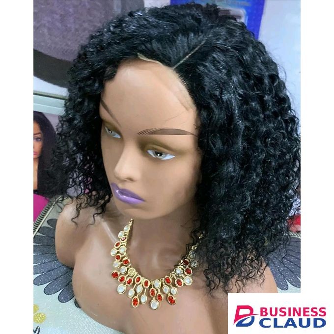 Fashion And Style Curly Closure Semi Human Wig