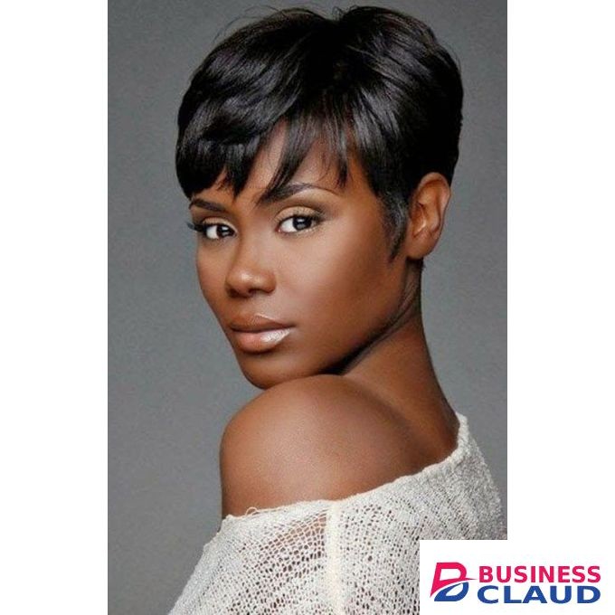 Pixie cut Hair Wig for women - Black