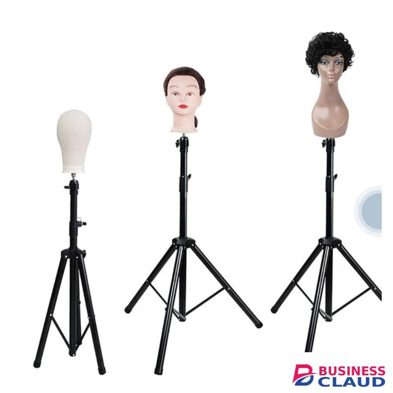 Wig Stand Tripod, Anself Metal Adjustable Mannequin Head Stand Holder Wig Head Stand For Hairdressing Training
