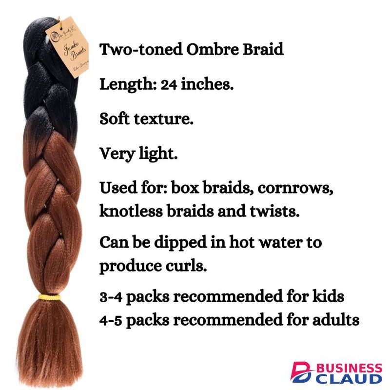 Ombré Braids KE B29 Ombre Braid Brown Ombre Braiding Hair Bronze copper Jumbo Braid