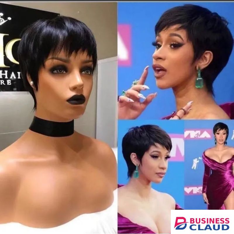 Premium Black Synthetic Pixie Wig + FREE Gift Inside!!!