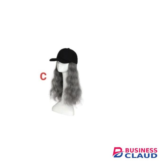 50cm Ladies Wig Caps Hat With Hair Extensions Wigs Curly Hair