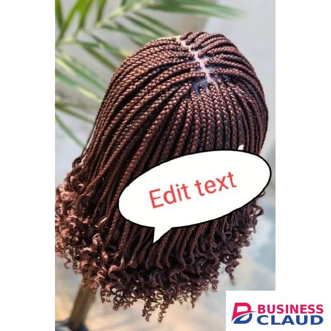 Short lace front braided wig