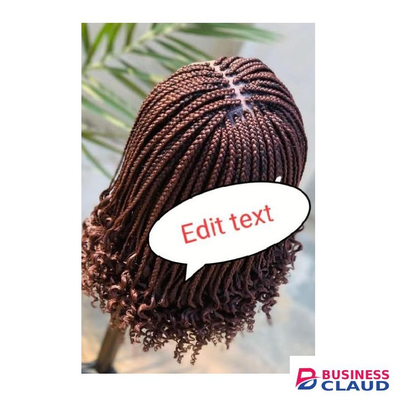 Short lace front braided wig