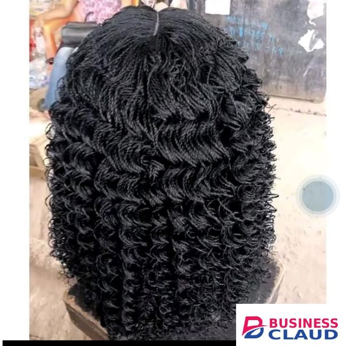 Lace front long curly twisted wig