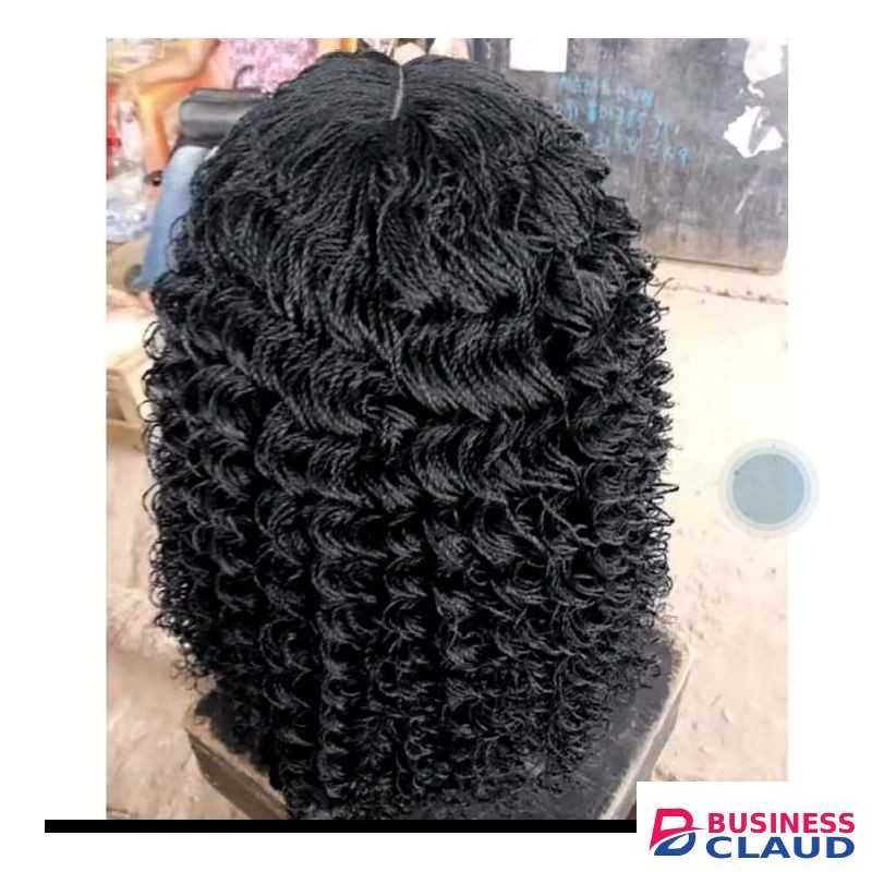 Lace front long curly twisted wig