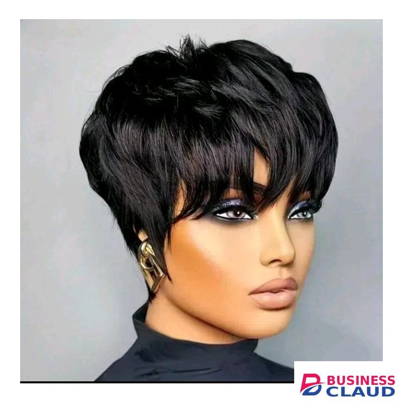 Black pixie wig