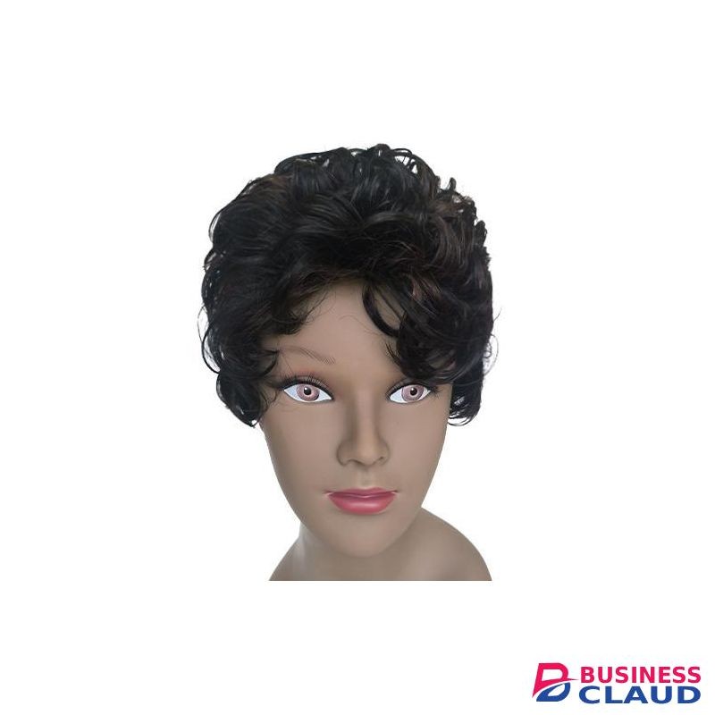 Fashion Idol Human STYLE ICON Nature Pixied Cut Curl Wig Color F1B/33 MOVIE STAR Made-Machine Wig Human Nature Hair Wig For Women