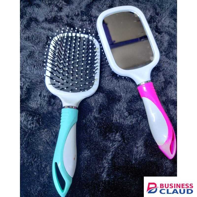 Hair Brush For Detangling Weave/Wig Brush Sculp Massager With Front MIRROR