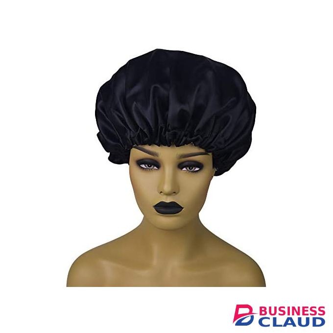 Black Satin Cap, Breathable And Comfortable Sleep Cap L