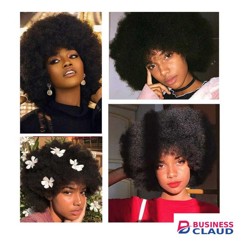 Fashion soft and fluffy easy to maintain afro wig__black