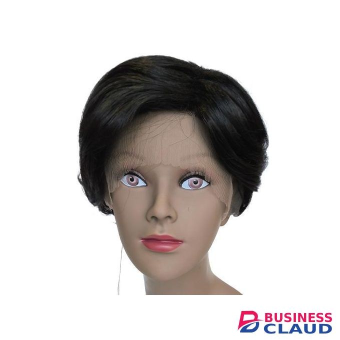 Fashion Idol Human STYLE ICON Nature Lace Pixied Cut Wig NIKI Black Color 1B Short Lace Wig Human Nature Hair Wig For Women