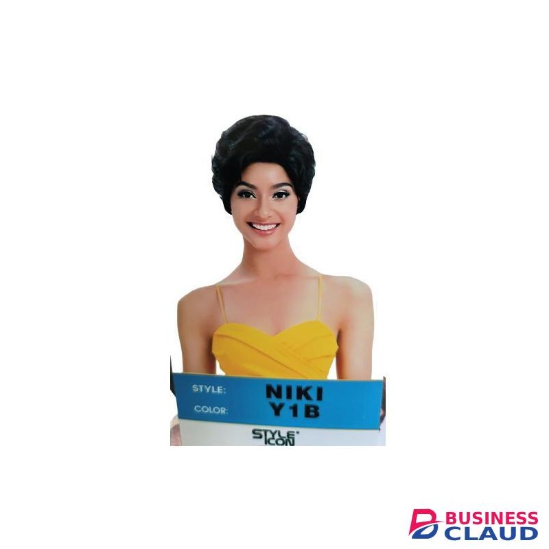 Fashion Idol Human STYLE ICON Nature Lace Pixied Cut Wig NIKI Black Color 1B Short Lace Wig Human Nature Hair Wig For Women