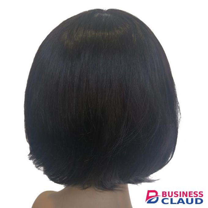 Fashion Idol Human STYLE ICON Nature Hair Bob Wig With Bang BOB ASHA 8" Color Y1B Pixied Cut Made-Machine Wig Human Nature Hair Wig For Women