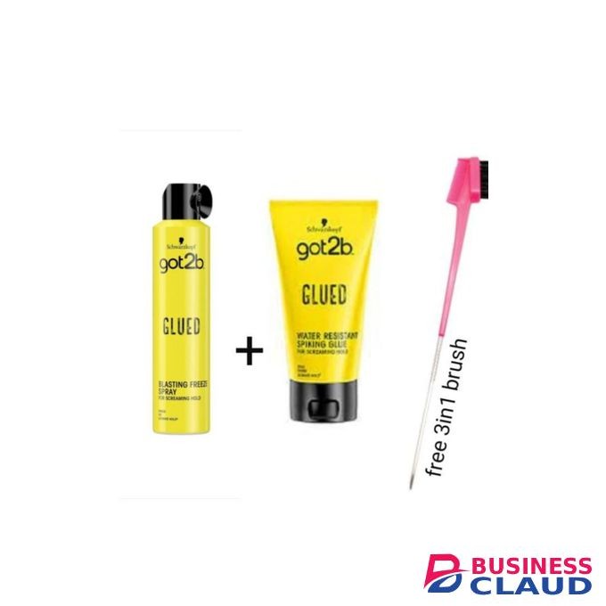 Got2B Blasting Freeze Spray, Water Resistant Spiking Glue + a brush