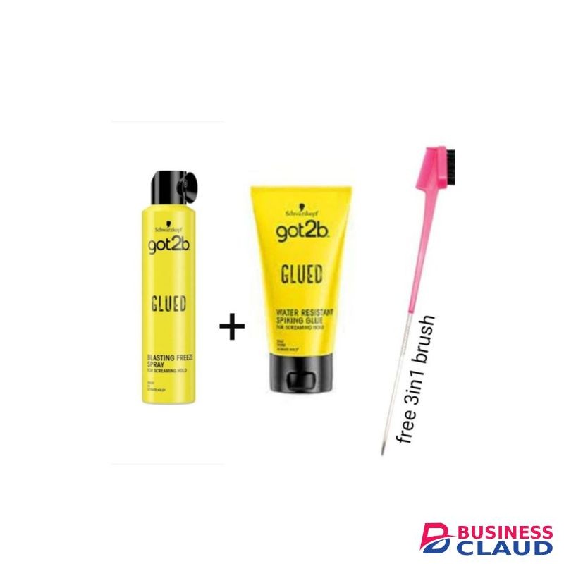 Got2B Blasting Freeze Spray, Water Resistant Spiking Glue + a brush