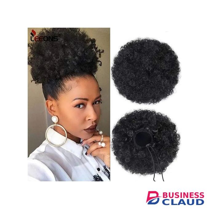 Beauty Afro Hair Bun Ponytail Hair Extension+FREE COMB