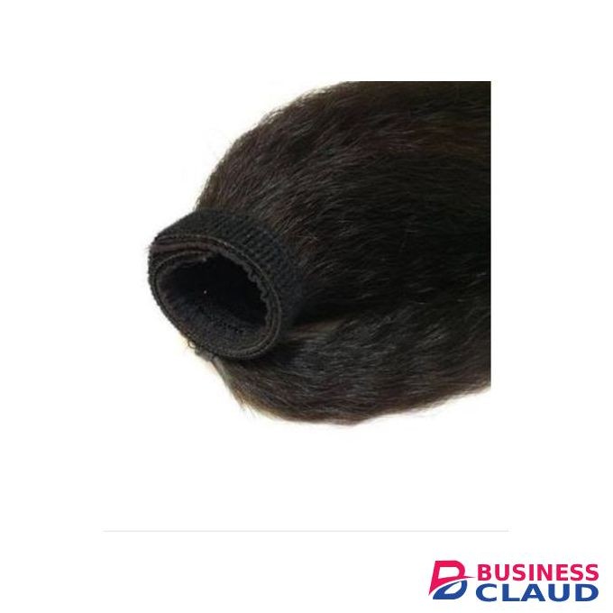 18' inch natural looking kinky straight wrap around ponytail hair extension- MEDIUM SIZE
