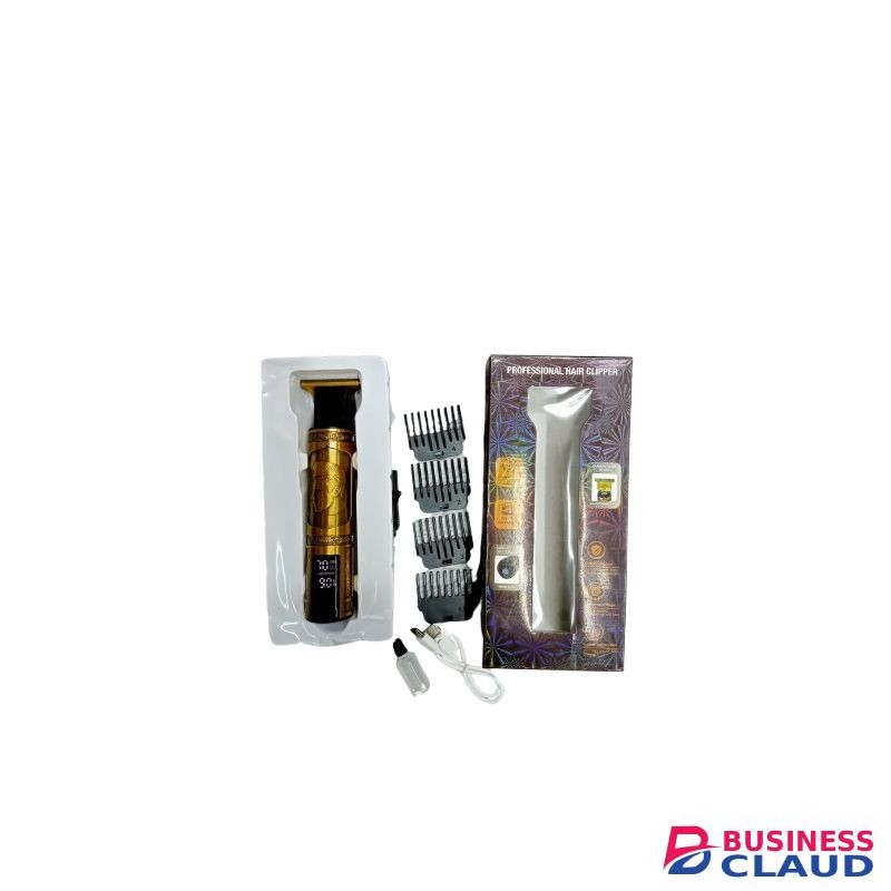 Professional Hair Clipper with Digital Display – Stylish Gold Design