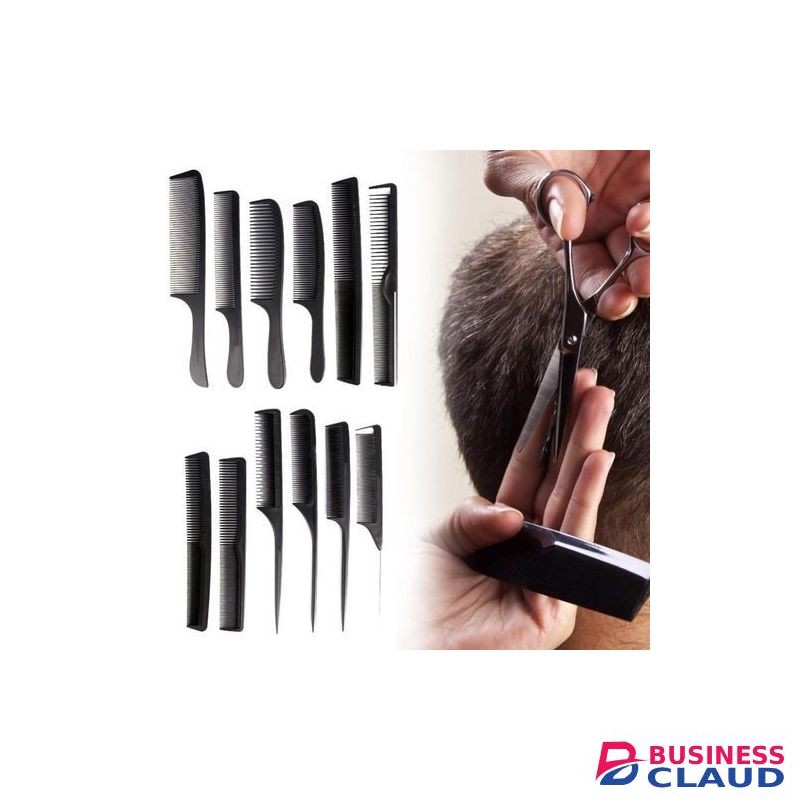 10pcs Professional Combs Hairdressing Stylist Tools Set