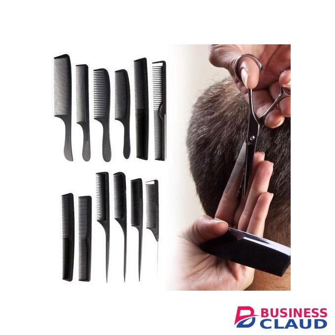 10pcs Professional Combs Hairdressing Stylist Tools Set