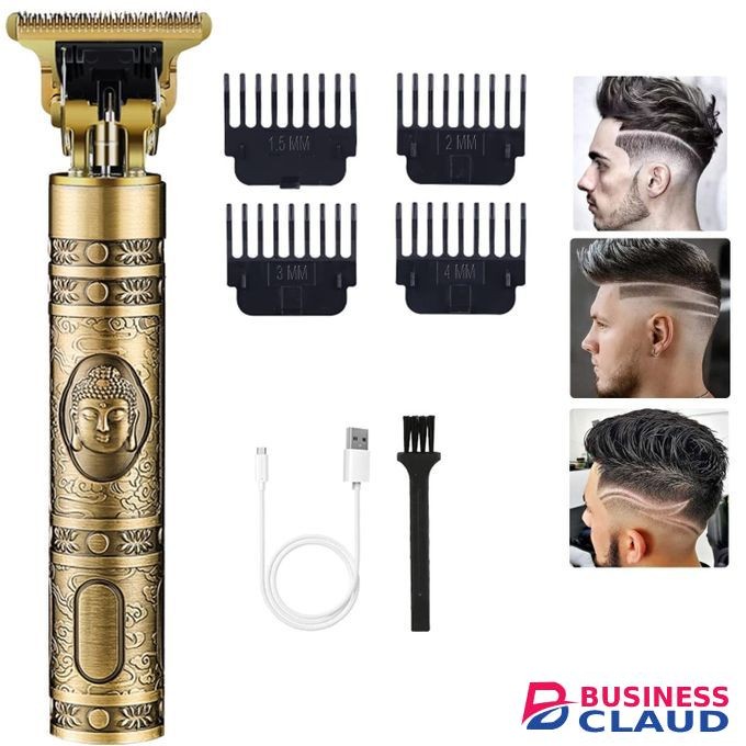Vintage Professional Hair Trimmer Clipper With Guide Combs