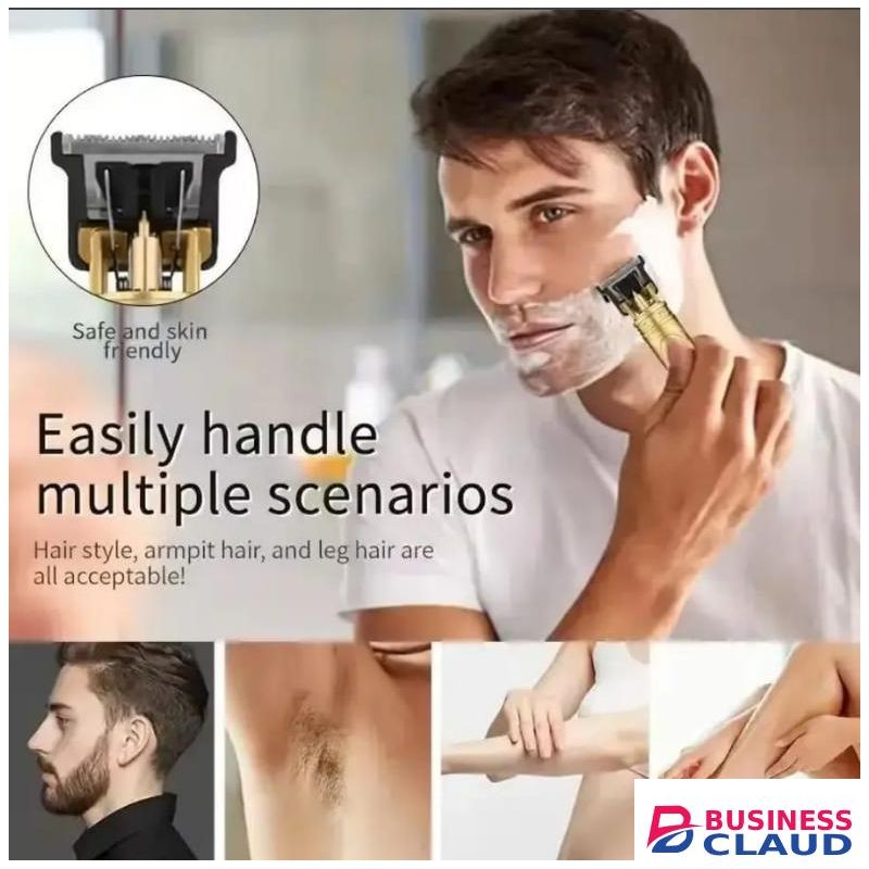 Vintage T9 Professional Hair Trimmer – Cordless Rechargeable Hair Clipper with Sharp Blades & Precision Cutting for Men, Barbers & Home Use