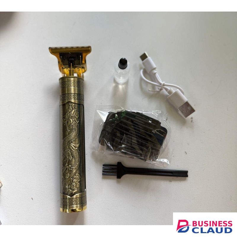 VINTAGE T9 Dragon Rechargeable Metal Hair Clipper Gold For The PerFECT.