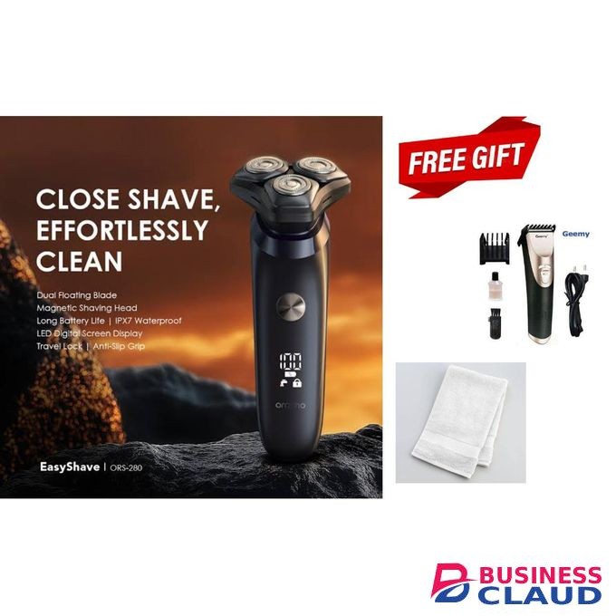Oraimo SMOOTHER SHAVER//FREE GEEMY//TOWEL