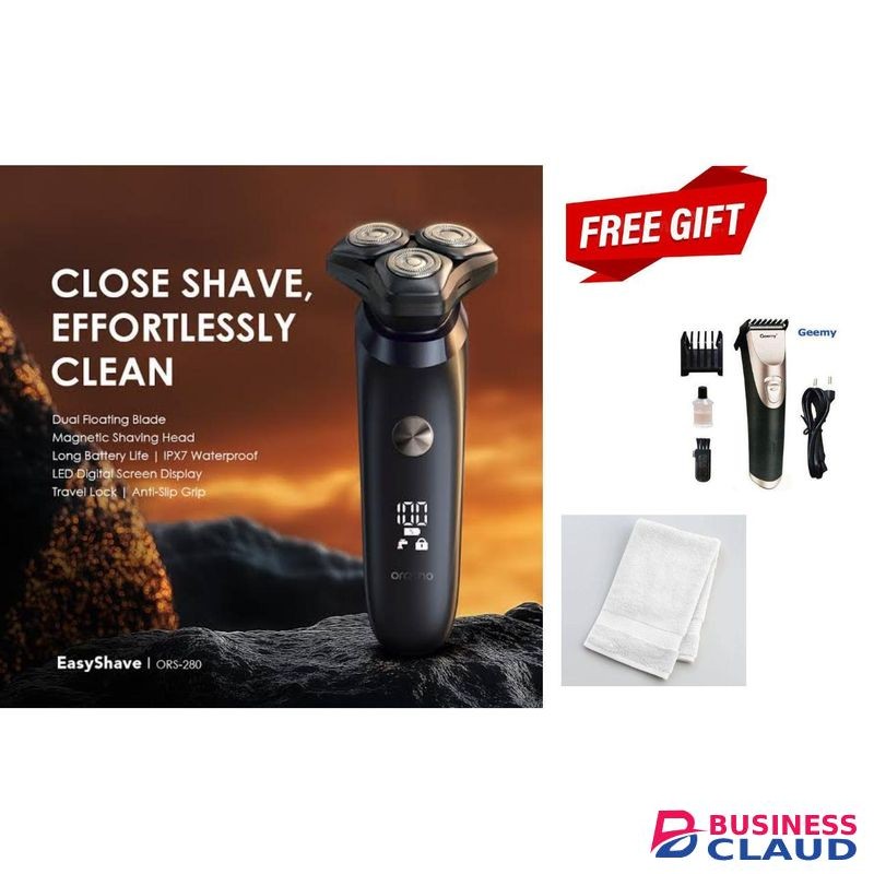 Oraimo SMOOTHER SHAVER//FREE GEEMY//TOWEL