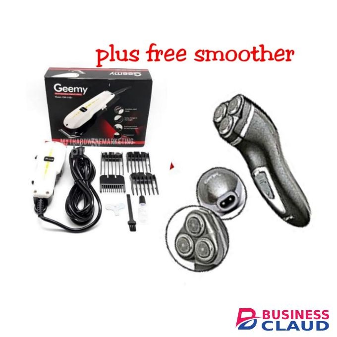 Geemy Electric Hair Barbering Machine Plus Free Smoother